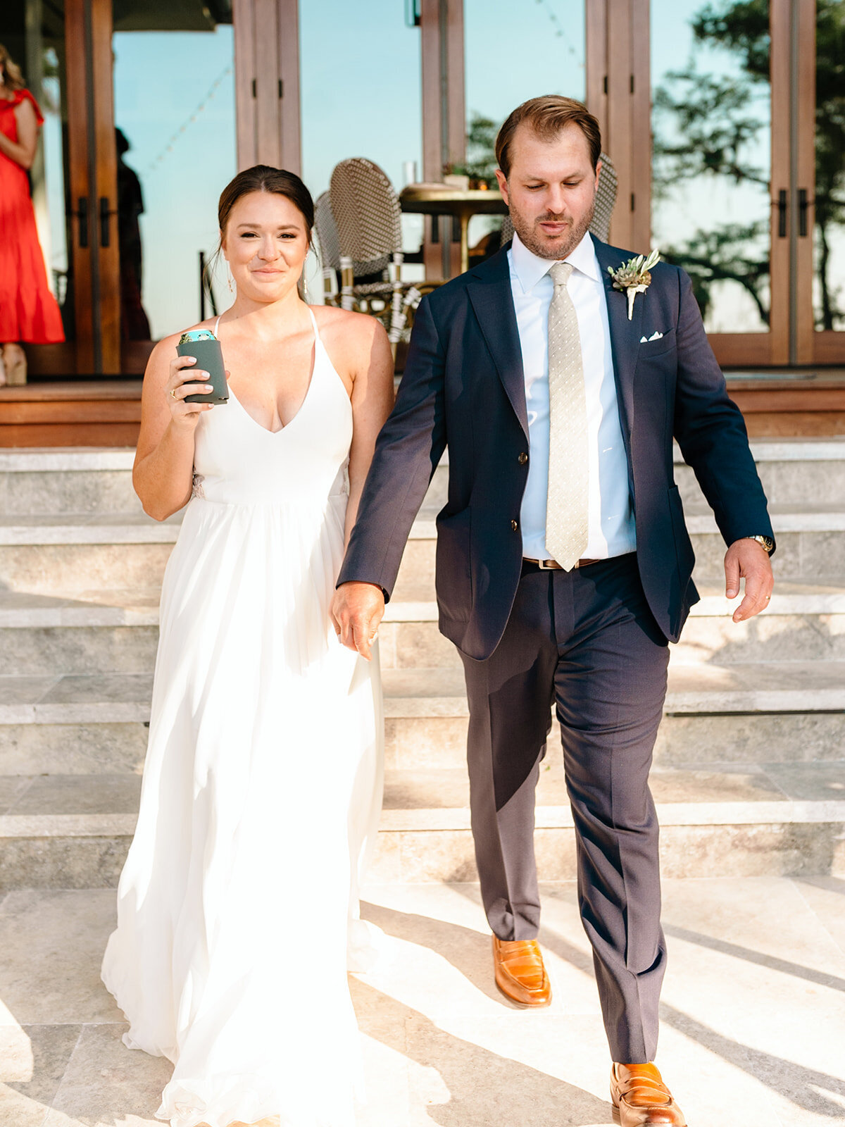 Hilton Head Island Wedding  | Sea Pines Wedding  | Trish Beck Events | Southeast Wedding Planner |  Josh Morehouse Photography  |  Cocktail Hour Reception  Bride and Groom