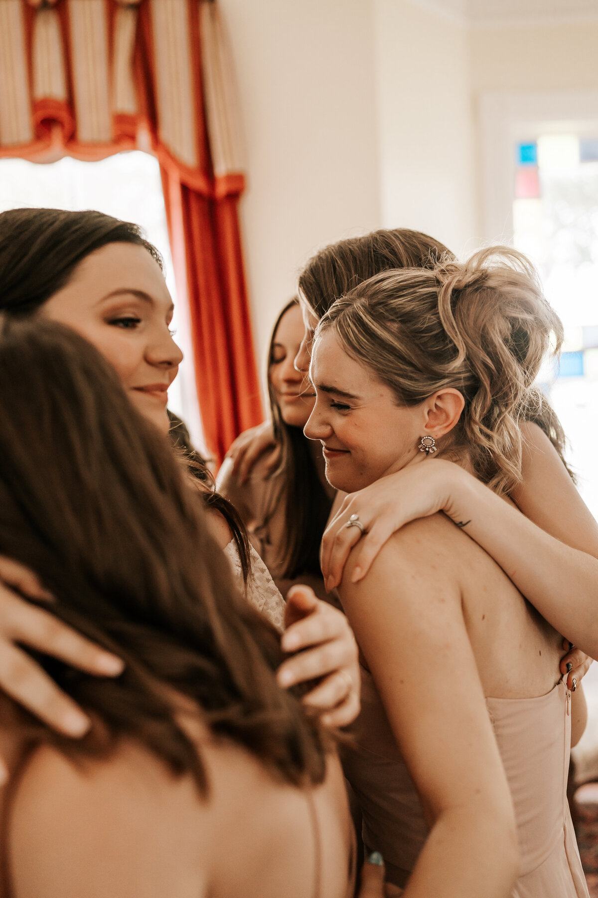 Bride First Look With Bridesmaids