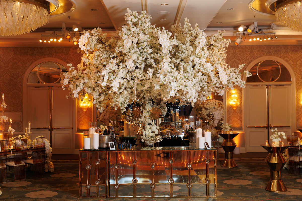 View of a reception at four season beverly hills work of Natalie Sofer Events