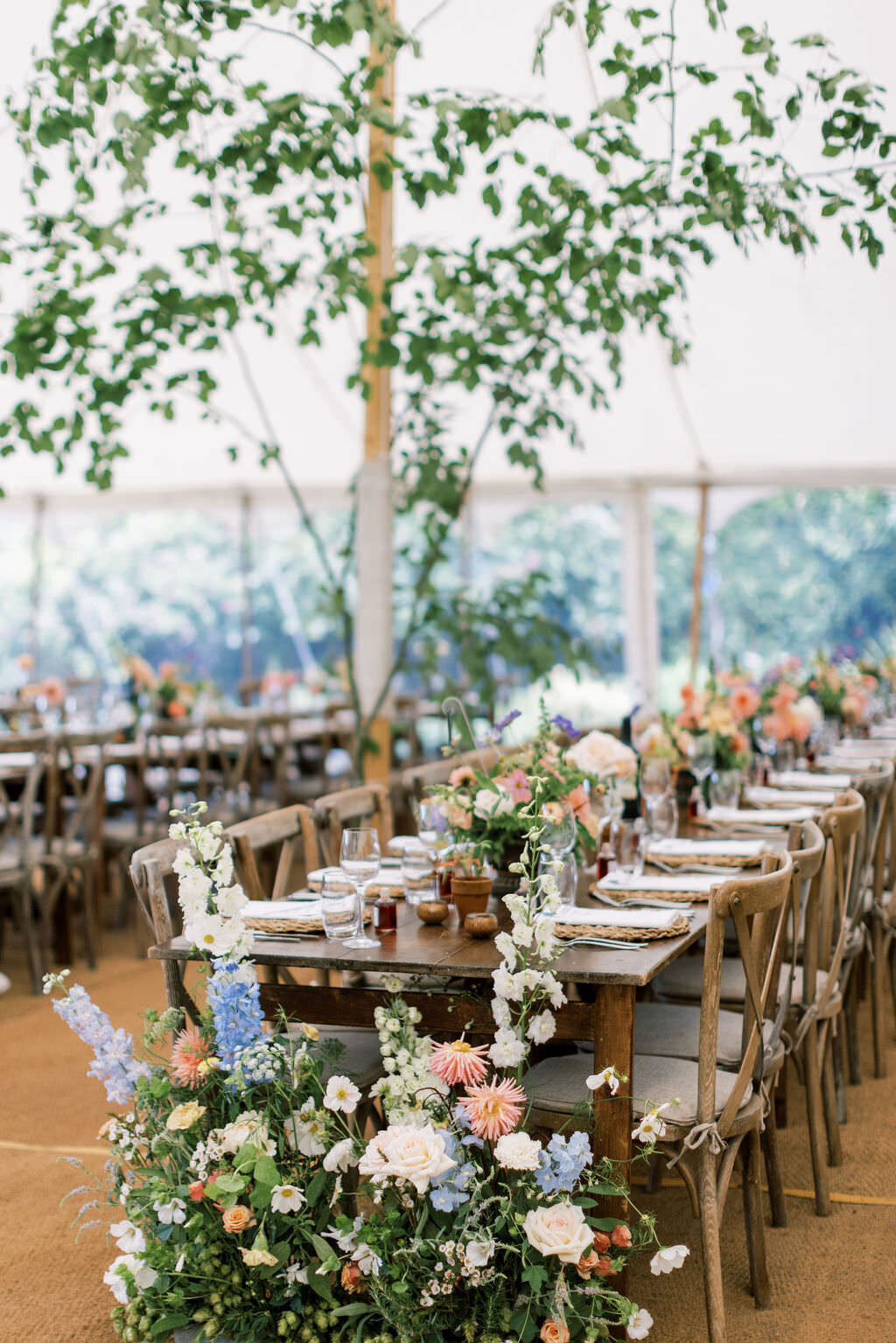 pastel flowers marquee