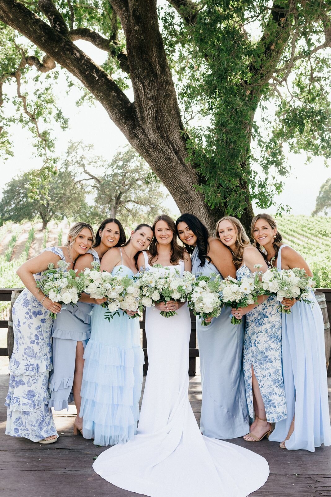blue-floral-bridesmaid-dresses