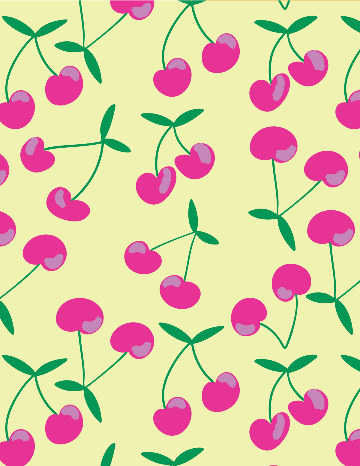 Cherry PNG Yellow Pink
