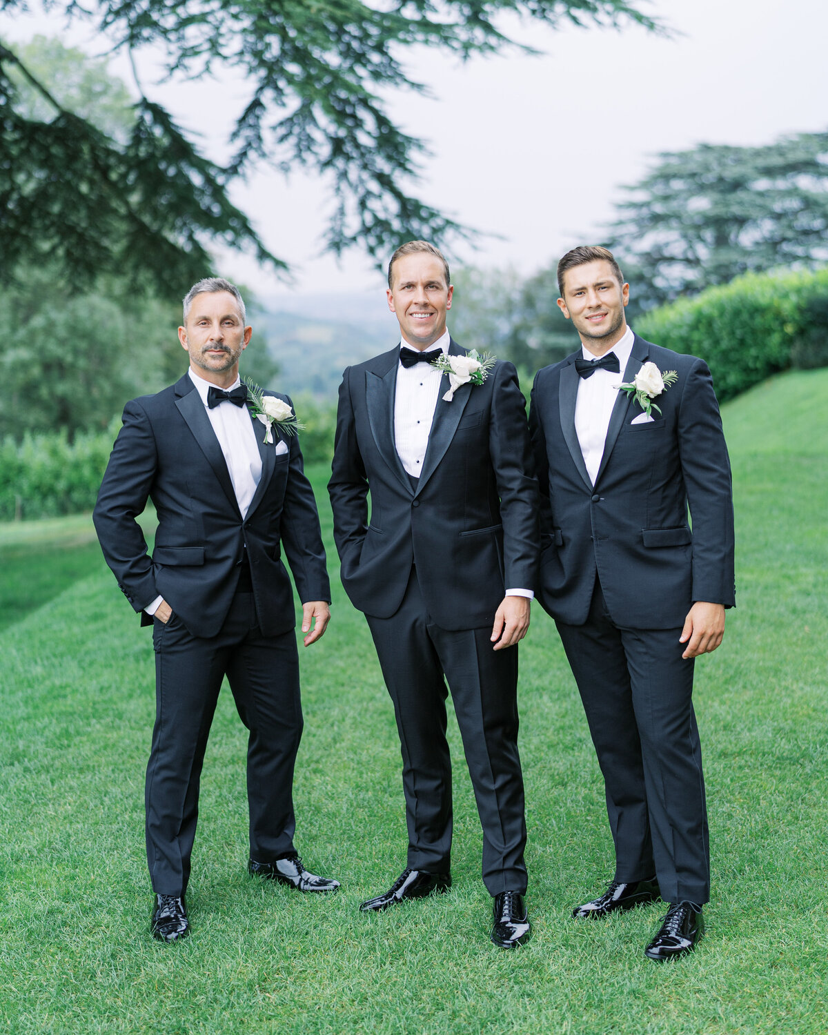 Groom and groomsmen at Hedsor House