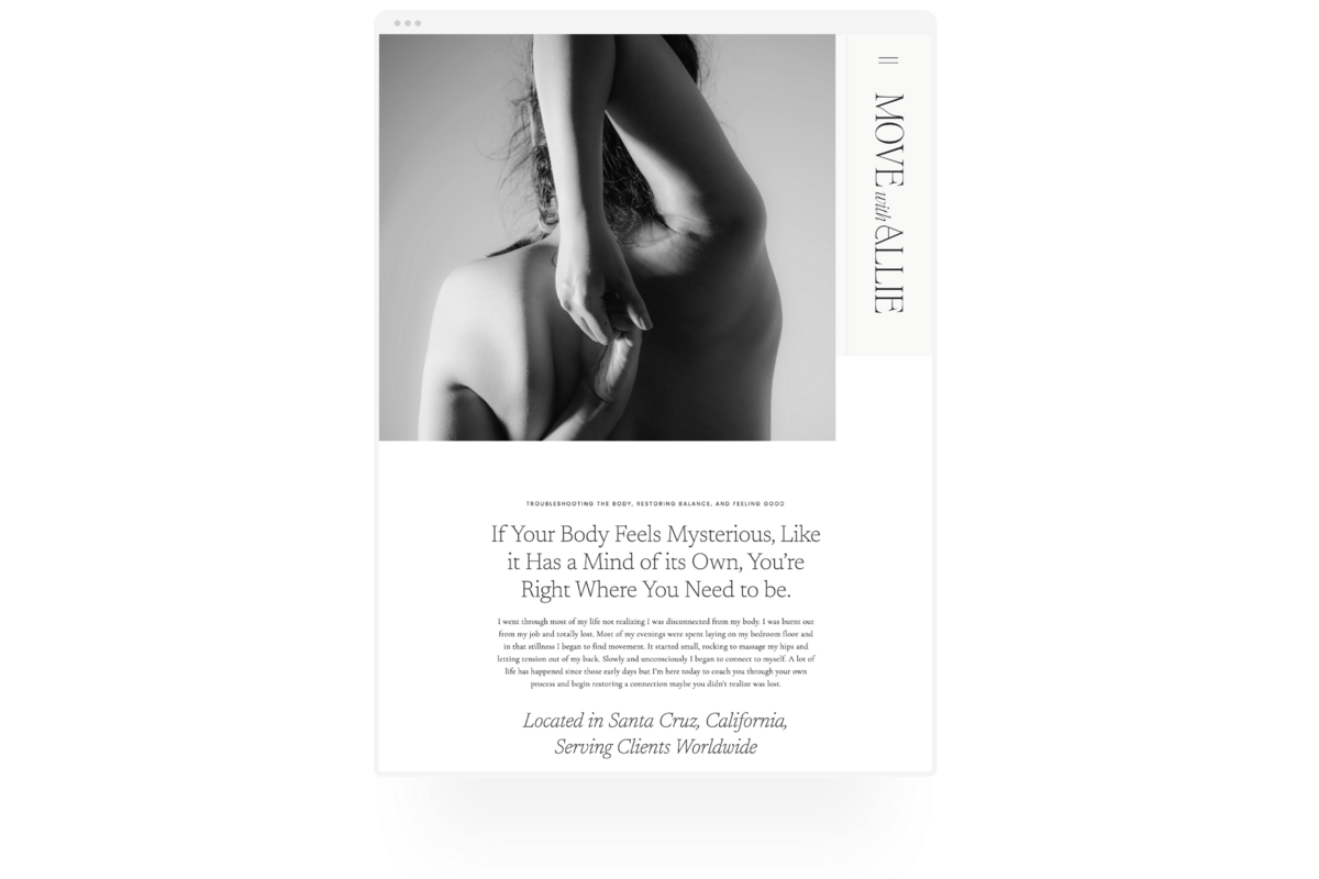 Showit website template.