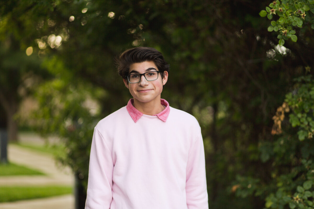 high school senior portrait at longmont park