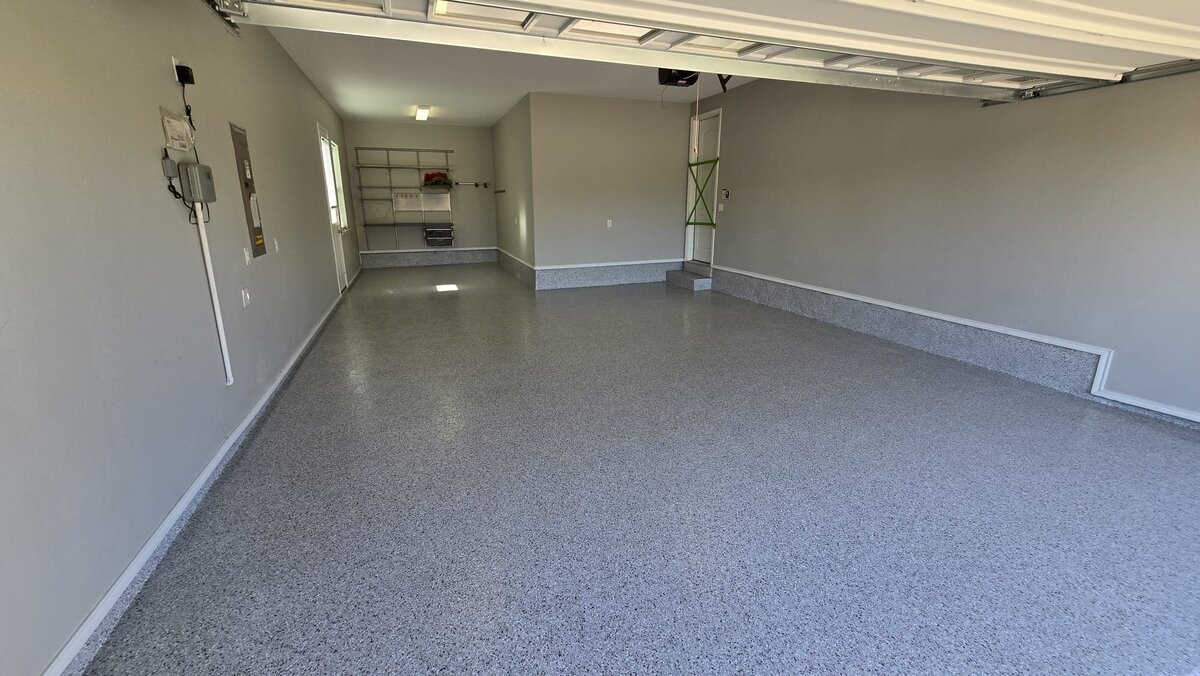 3 garage epoxy floor lunar blend