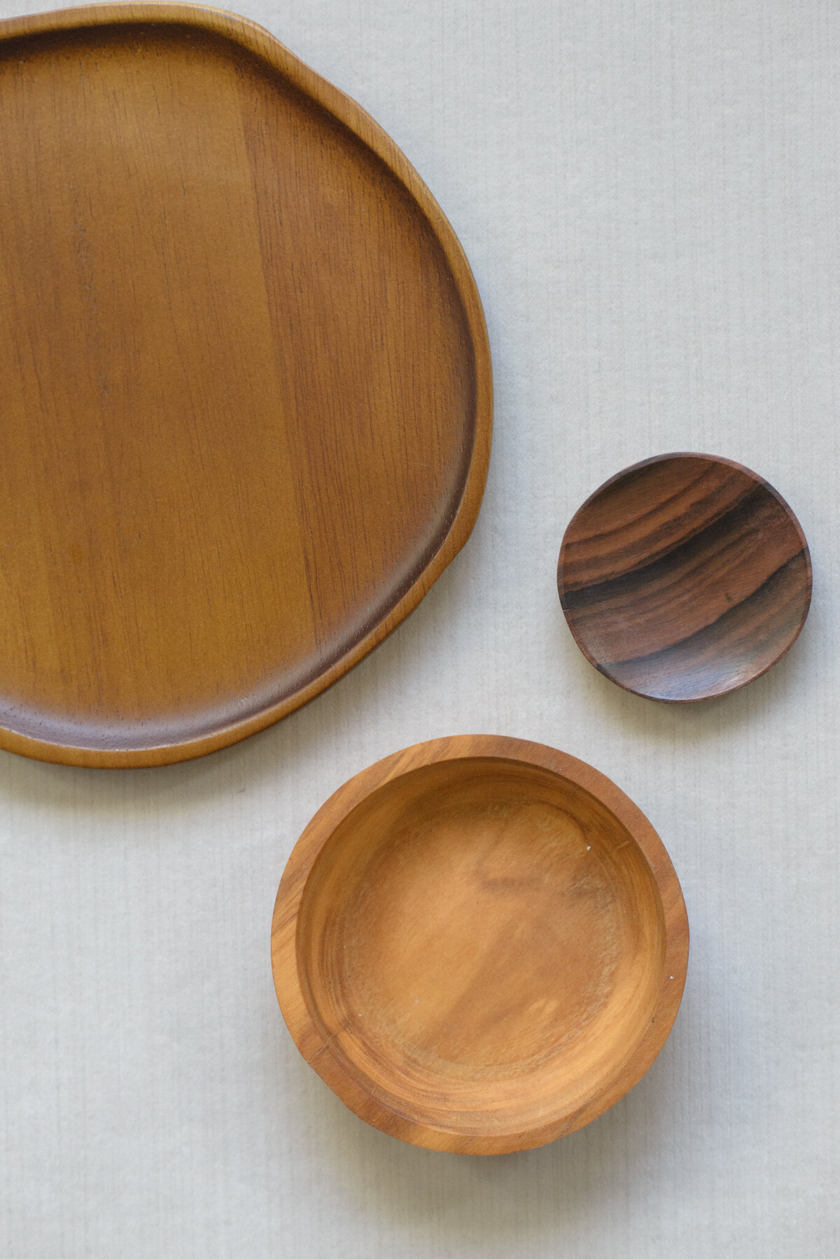 wood styling dishes rentals