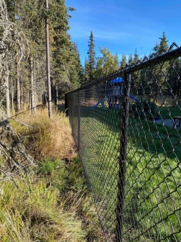 Fencing Project by Blue River Builders on Alaska's scenic Kenai Peninsula.