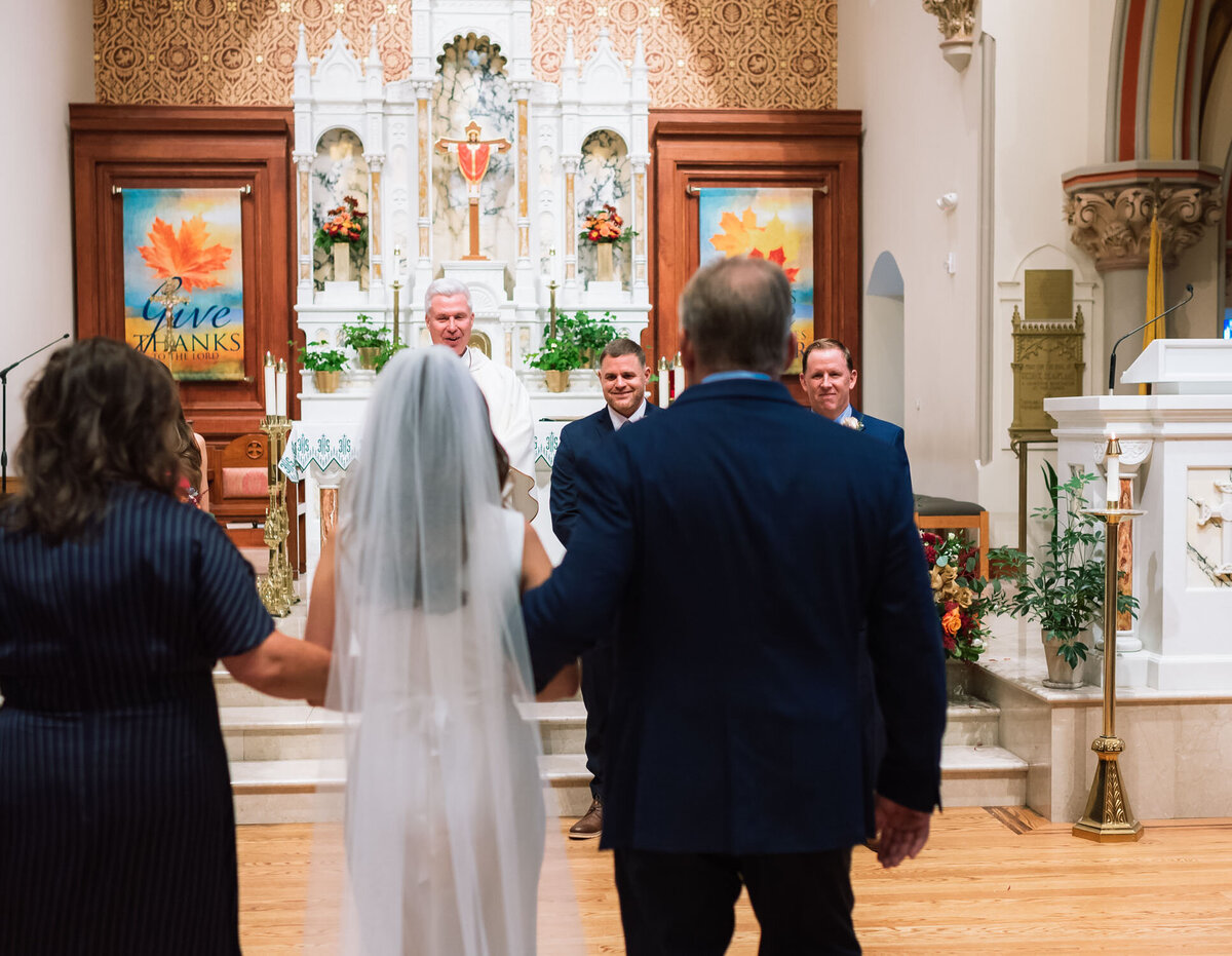 Matt and Taylor Lyons Wedding Ceremony, St. Vincent Martyr Church, Madison NJ, Nichole Tippin Photography-28