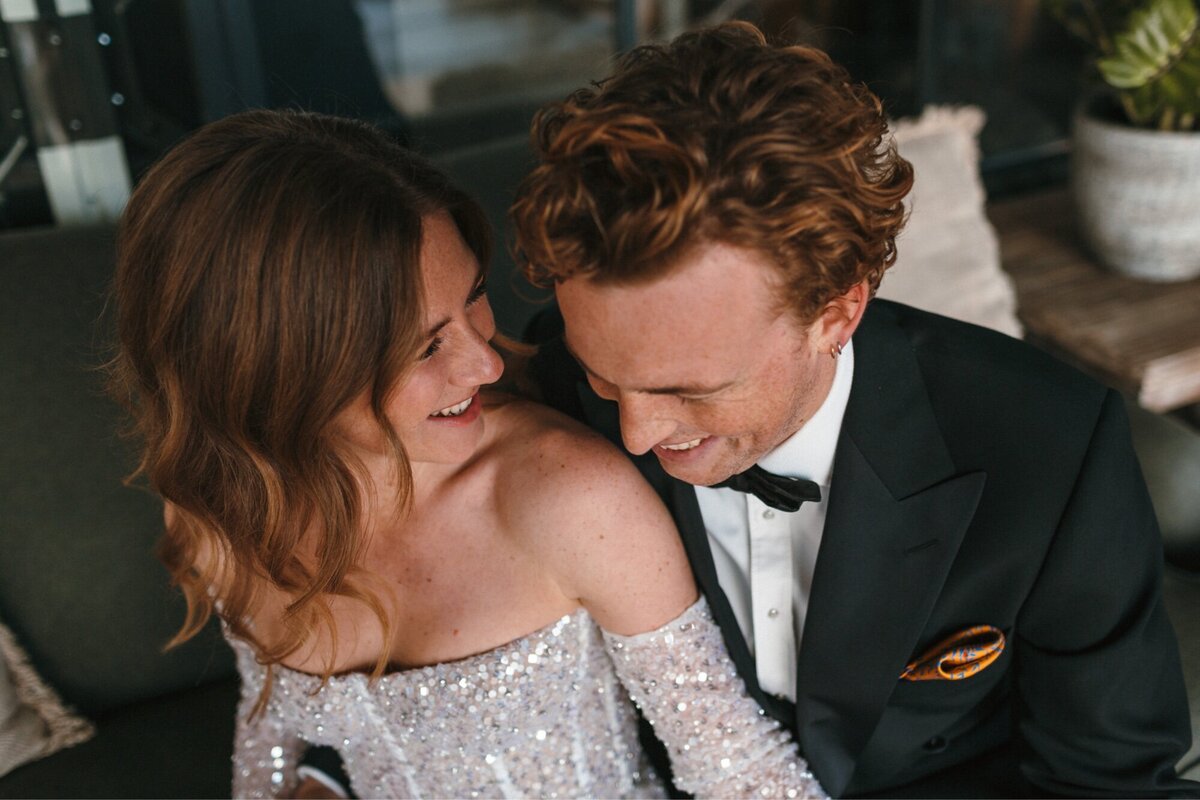 couple portraits at Gara Rock hotel