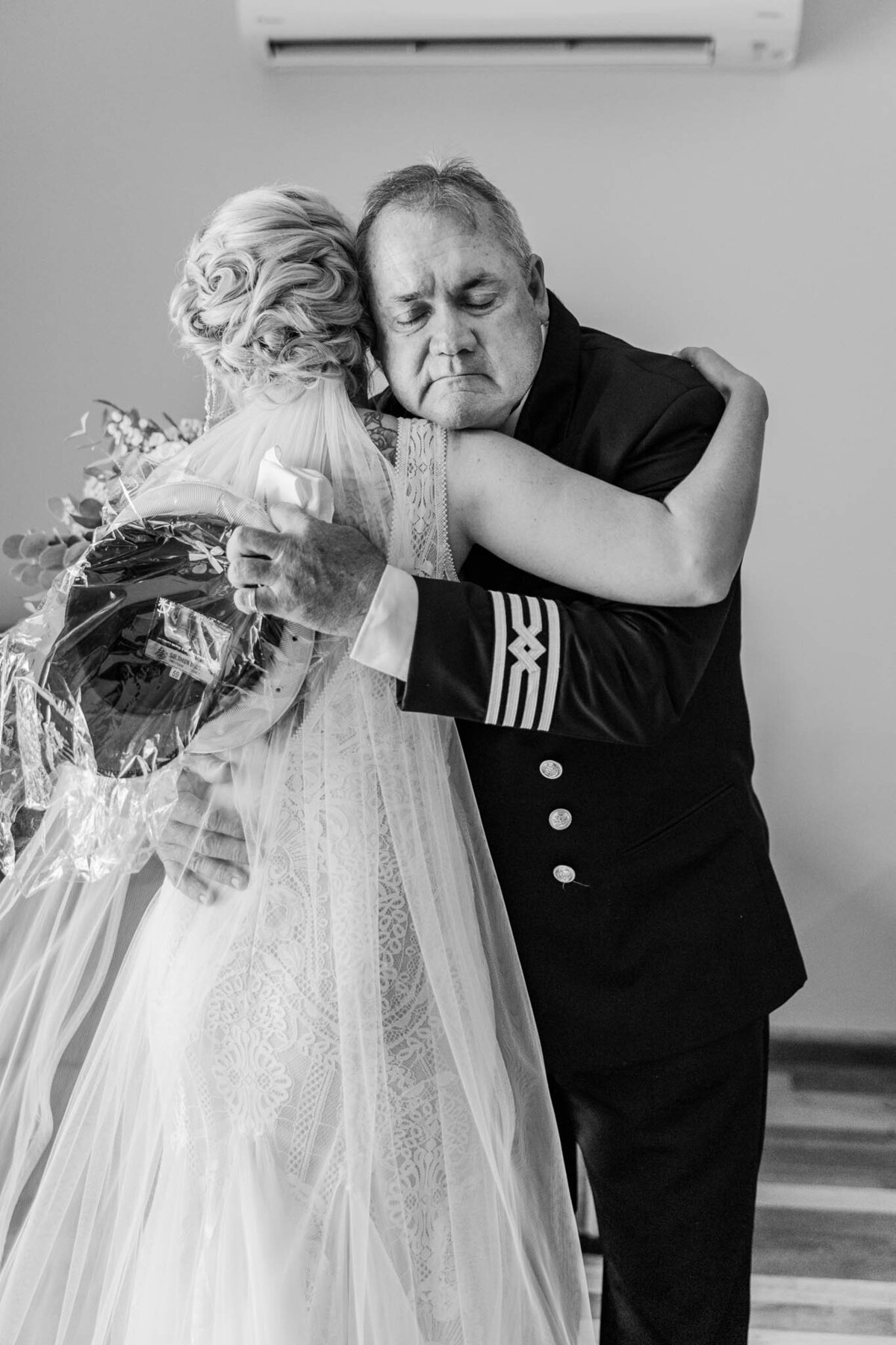 dad brought tears seeing his beautiful daughter on her wedding day
