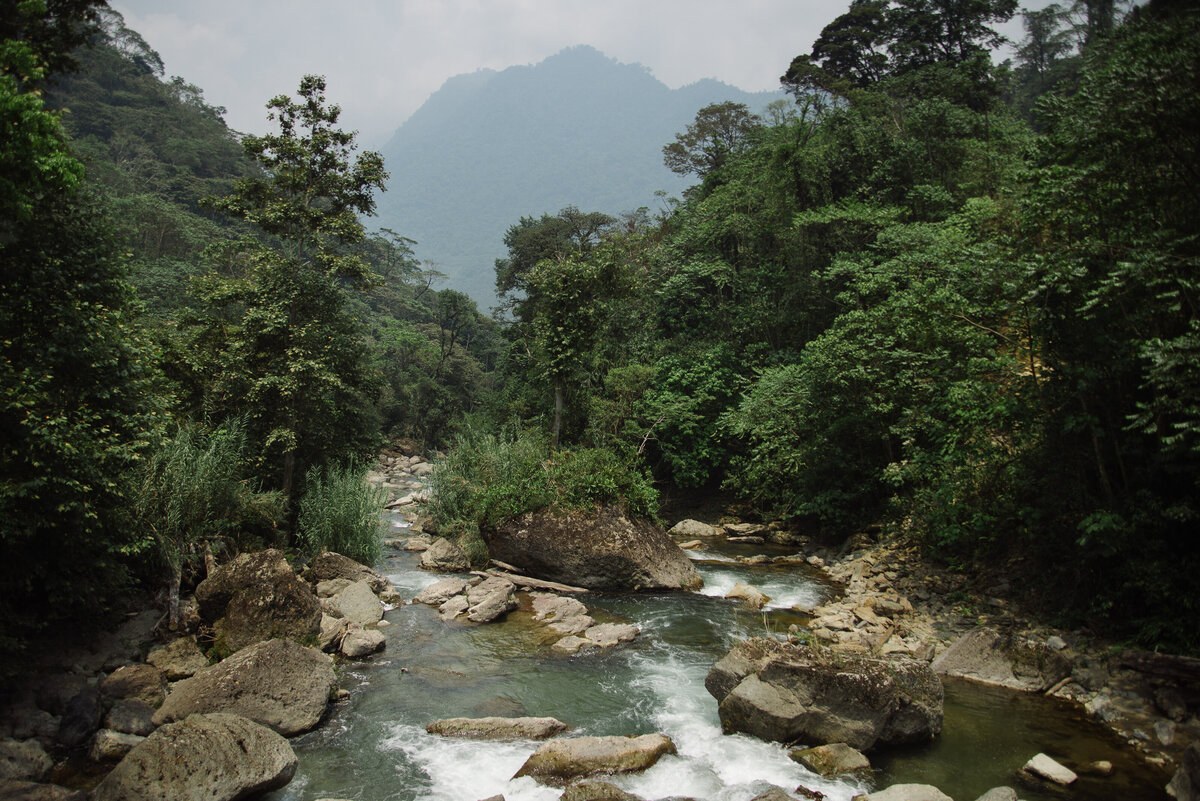 river flows through valley