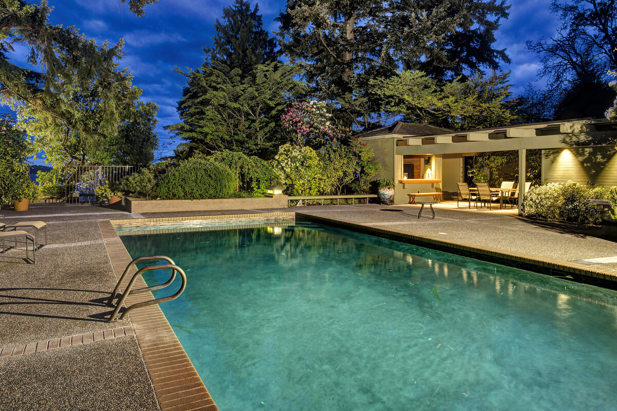 12 Evening Photo of home with Pooll in Tacoma