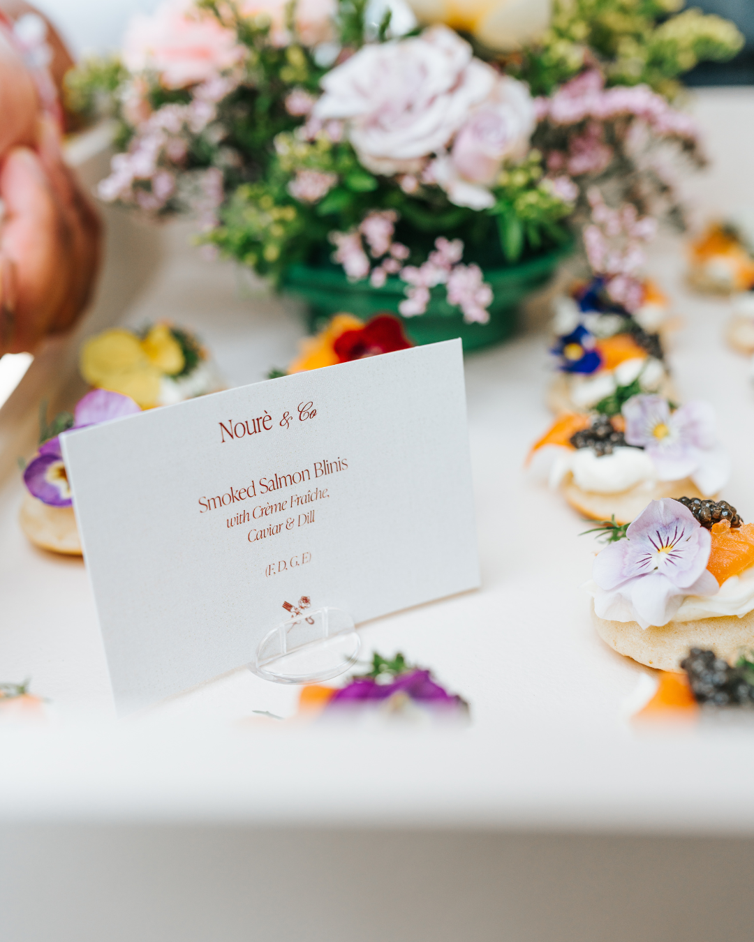 Event food styling and catering setup in London by Nouré & Co