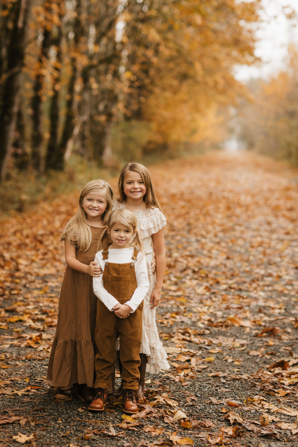 Sisters  in the autumn trees