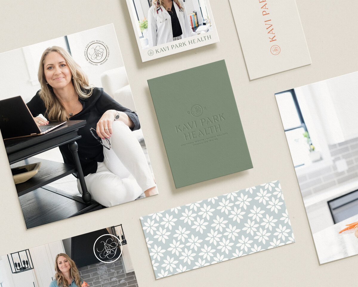 Collage of brand elements for functional medicine provider