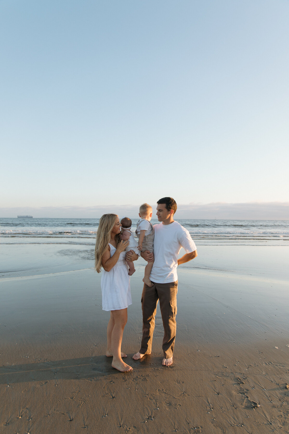 family photos on beach