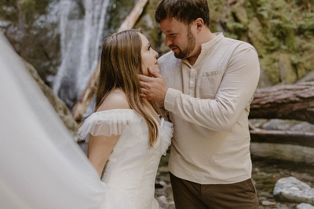 Custom bridal gown designed by Reign Bridal an atelier style studio in Victoria, British Columbia. Featured on the Brontë Bride Vendor Guide.