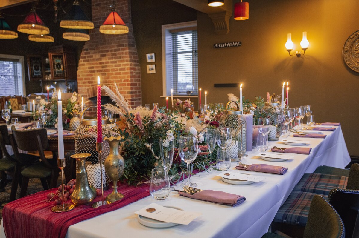 The top floor private dining space at The White Lion at Hankelow