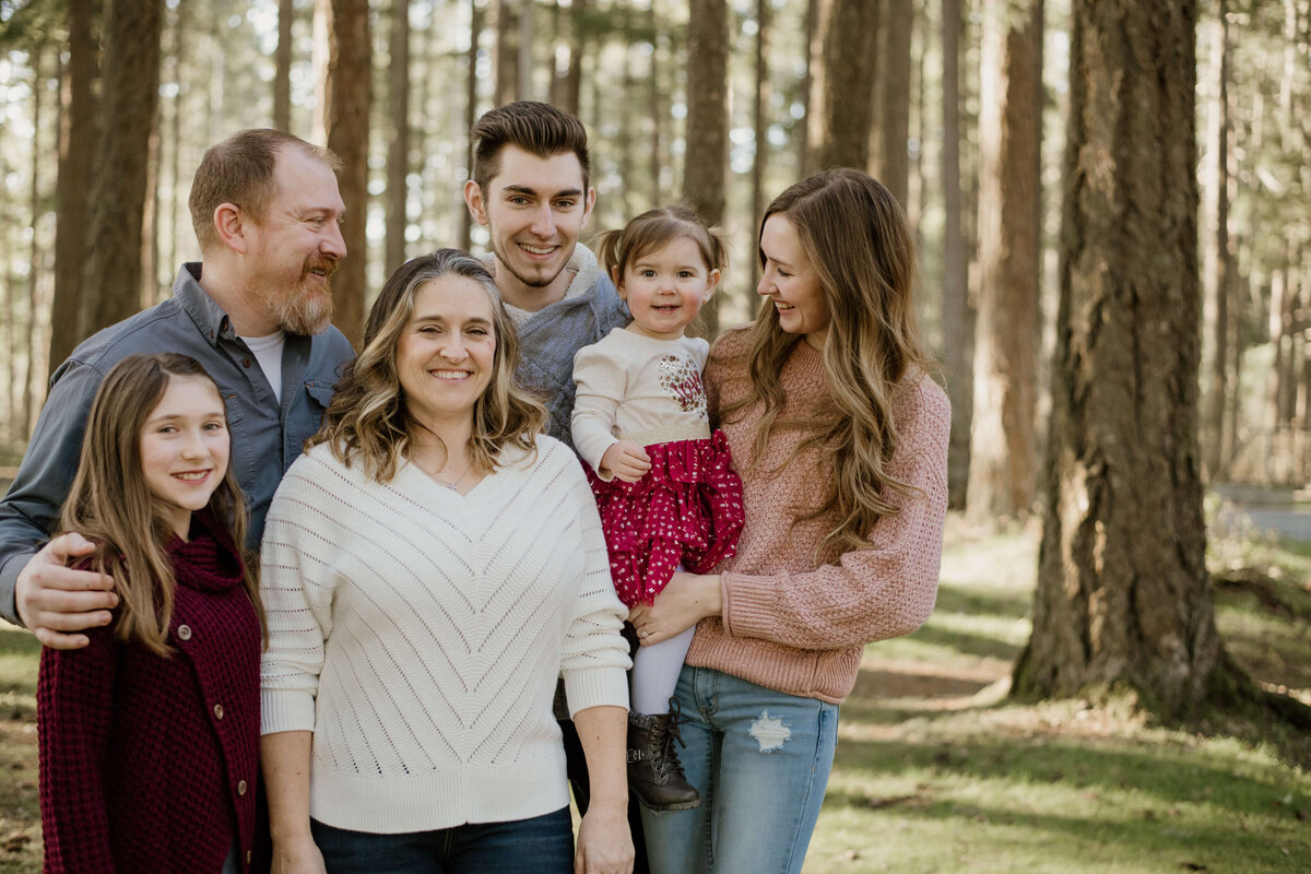 family smiling together