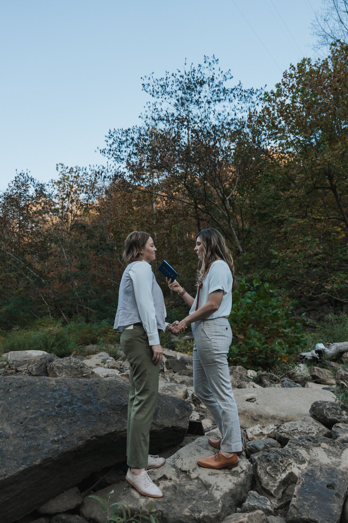 Lesbian couple exchanges 