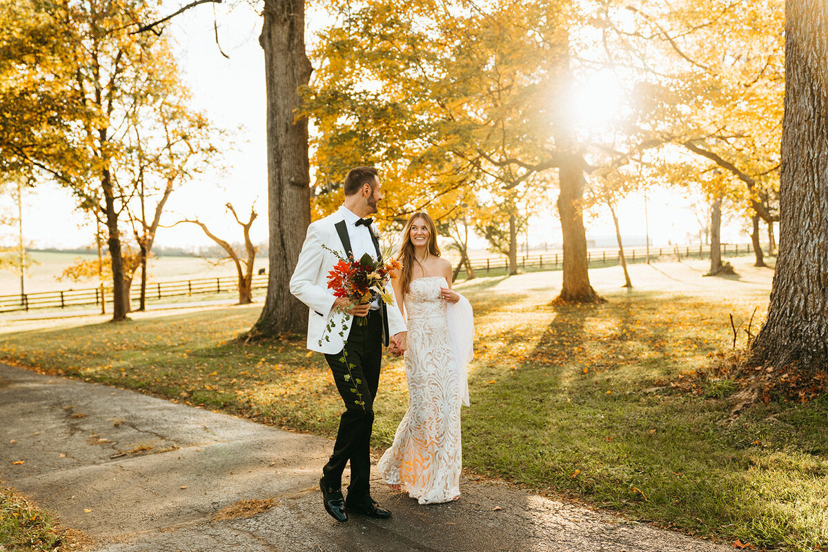 Heartland of Versailles - Perfect Fall Wedding Venue - Bride & Groom