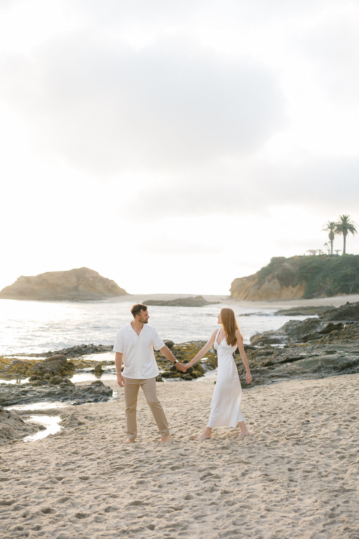 couple walking on the beach