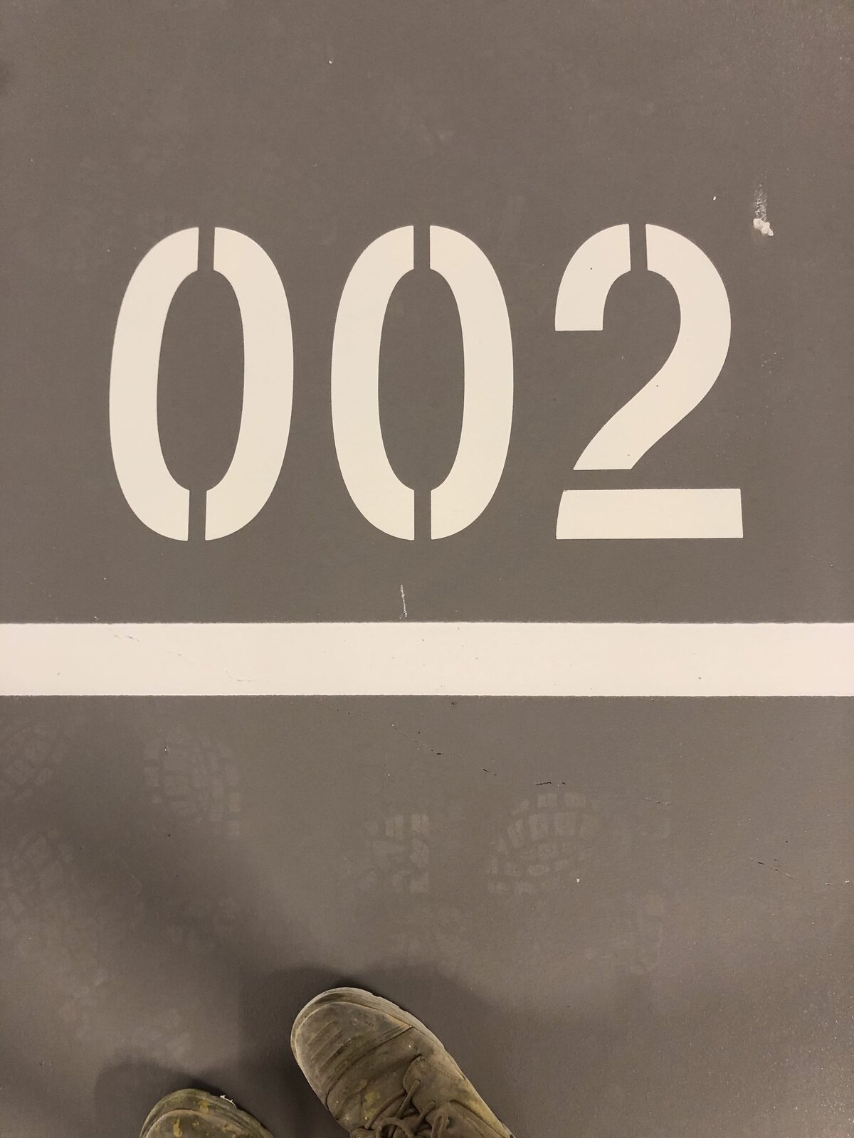 Car parking line marking numbering.
