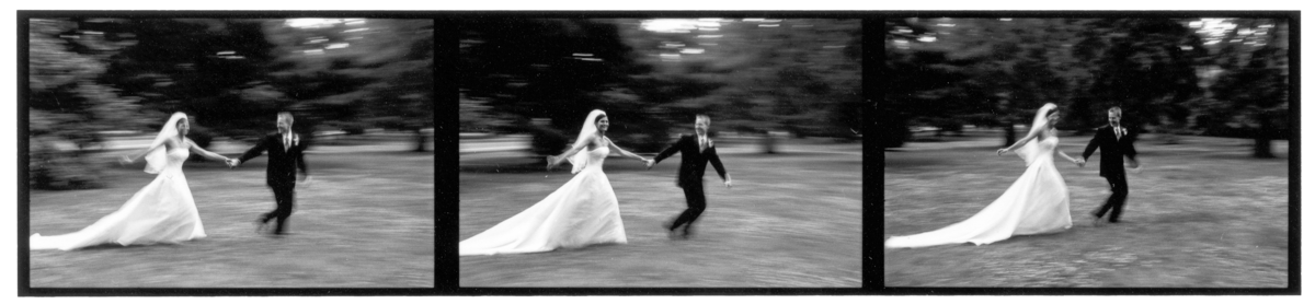 Wedding Couple Black and White Film Strip - Annie Hosfeld Photography