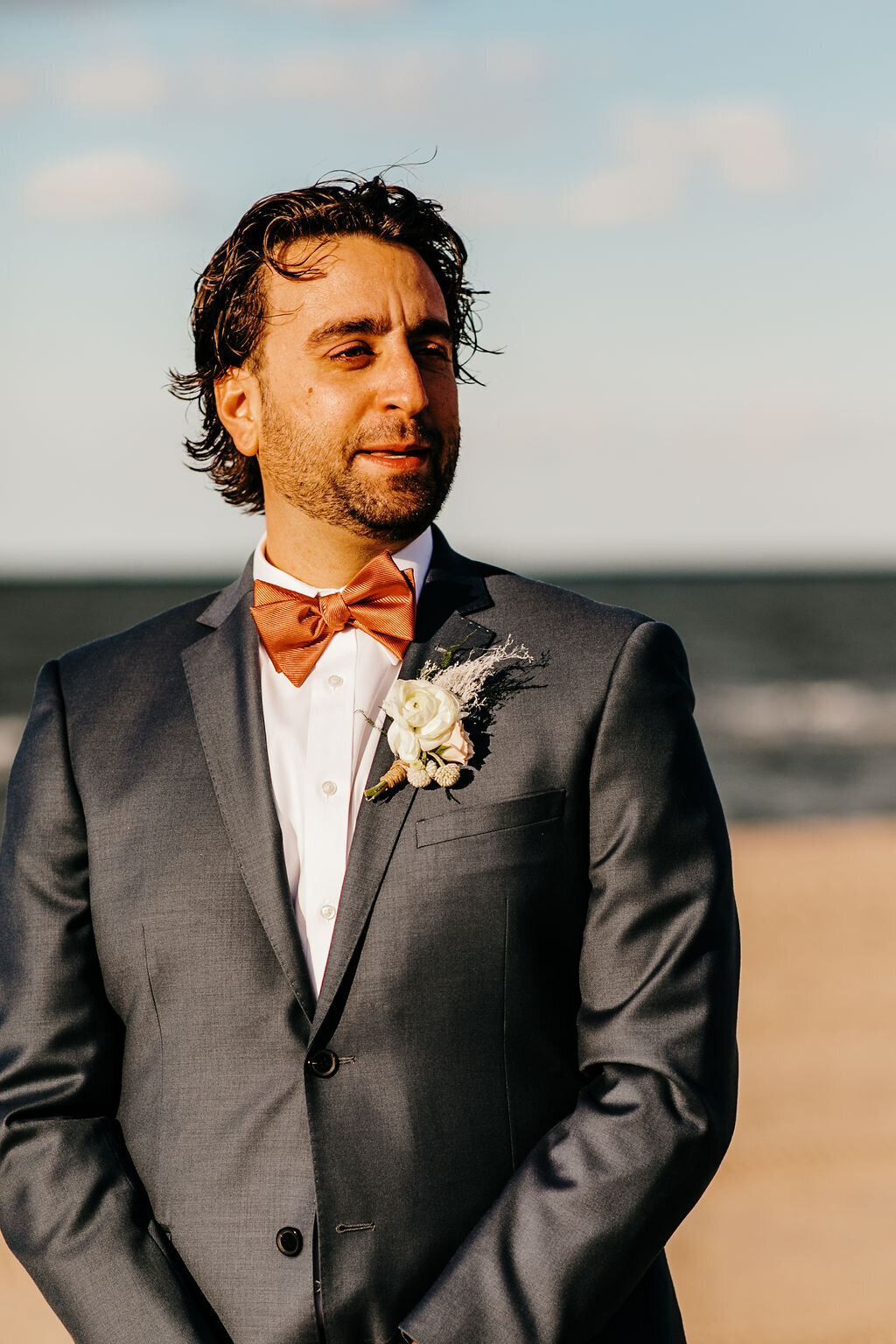 beach-weddings-in-delaware-groom-on-beach