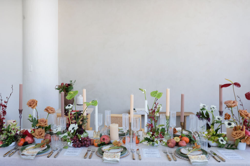 luxury romantic table decor designed by Jasper and Lane Events in Los Angeles
