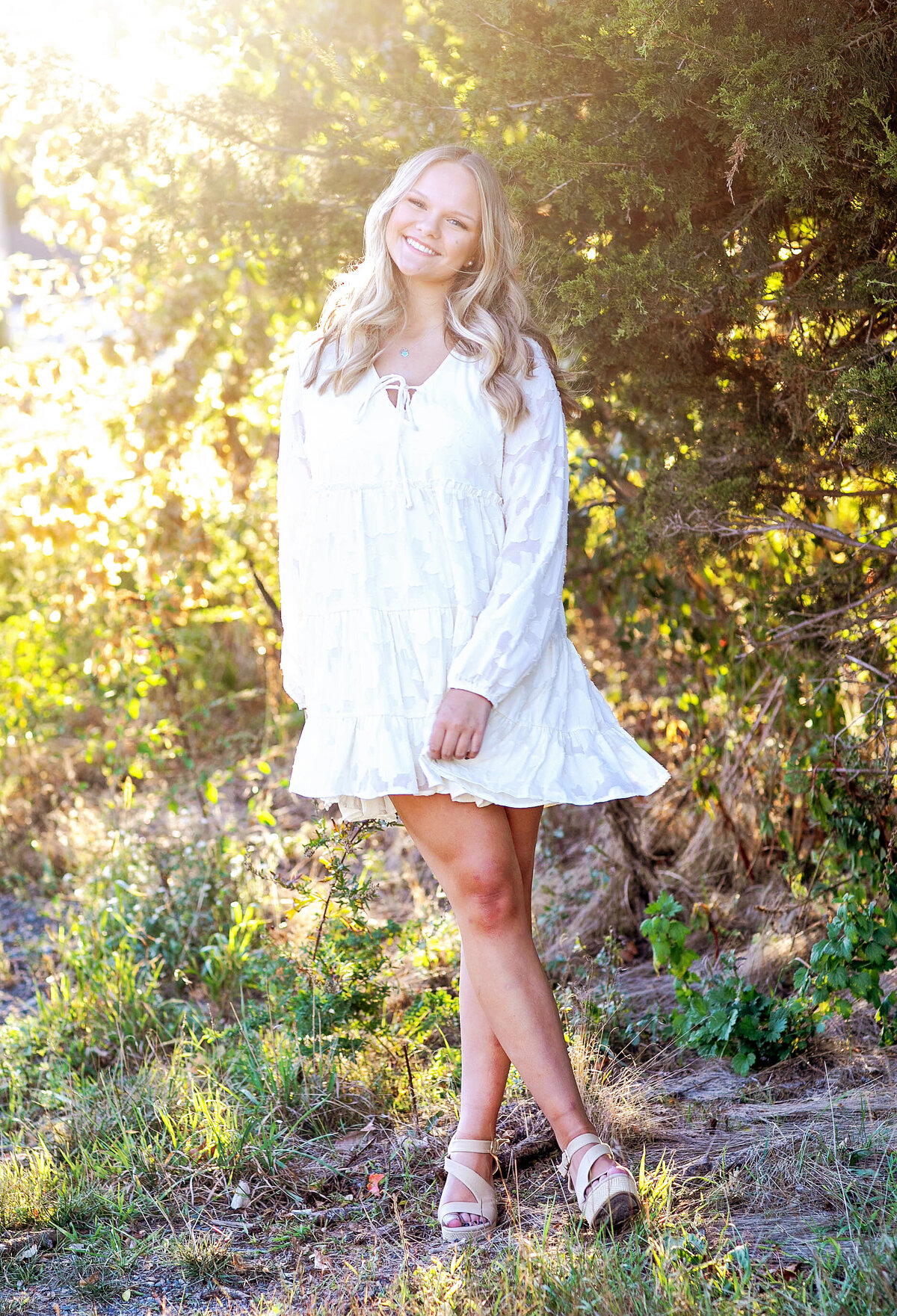 girl in sun dress golden hour - Kristen Zannella Photography