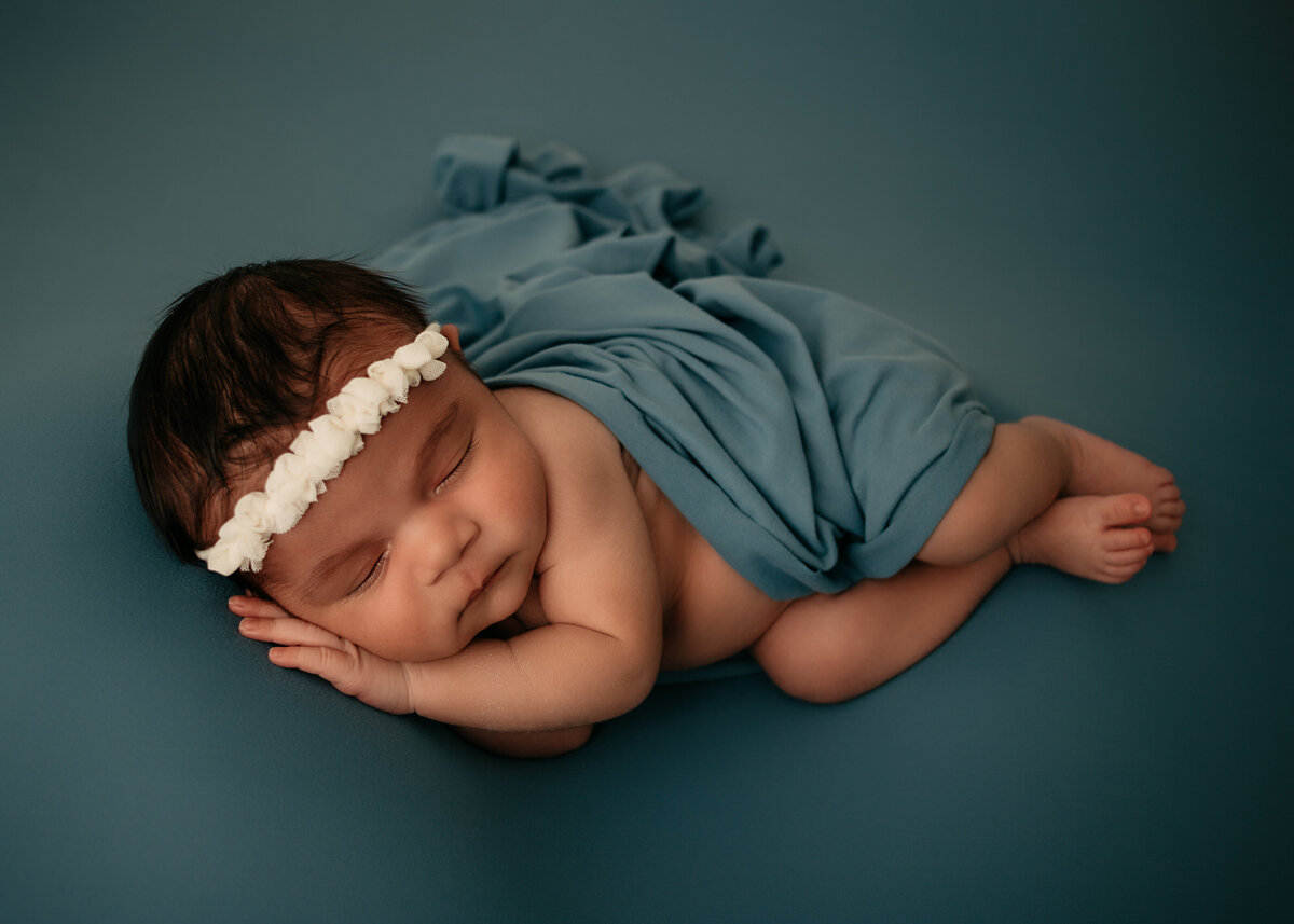 newborn girl blue