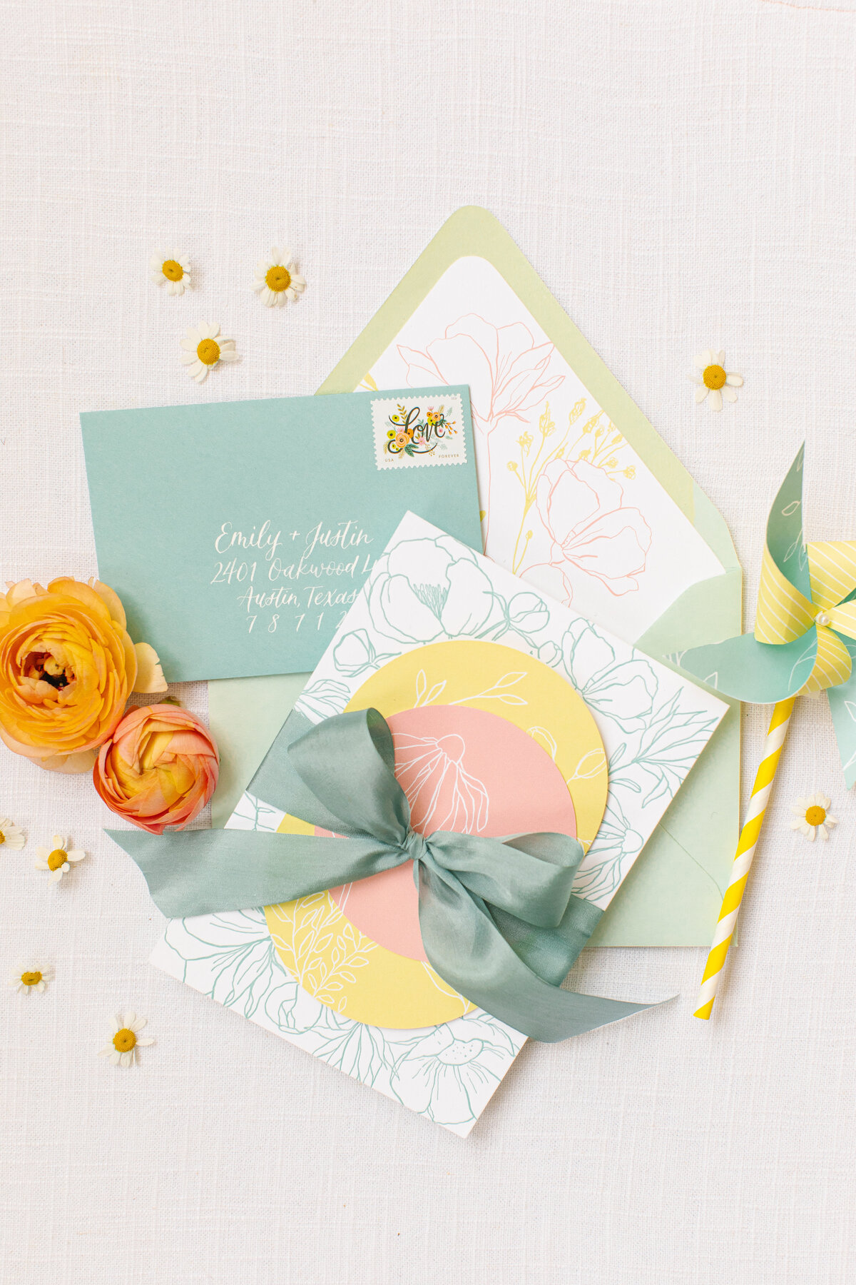 Cotton Candy Themed Bridal Shoot for Brides of Austin | Owl & Envelope | Custom Wedding Stationery & Signage
