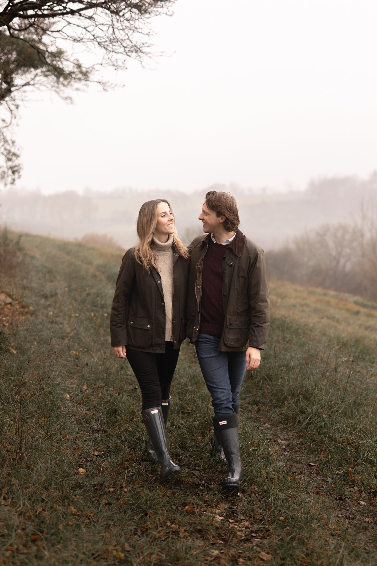 Engagement portraits in Castle Combe, Cotswolds