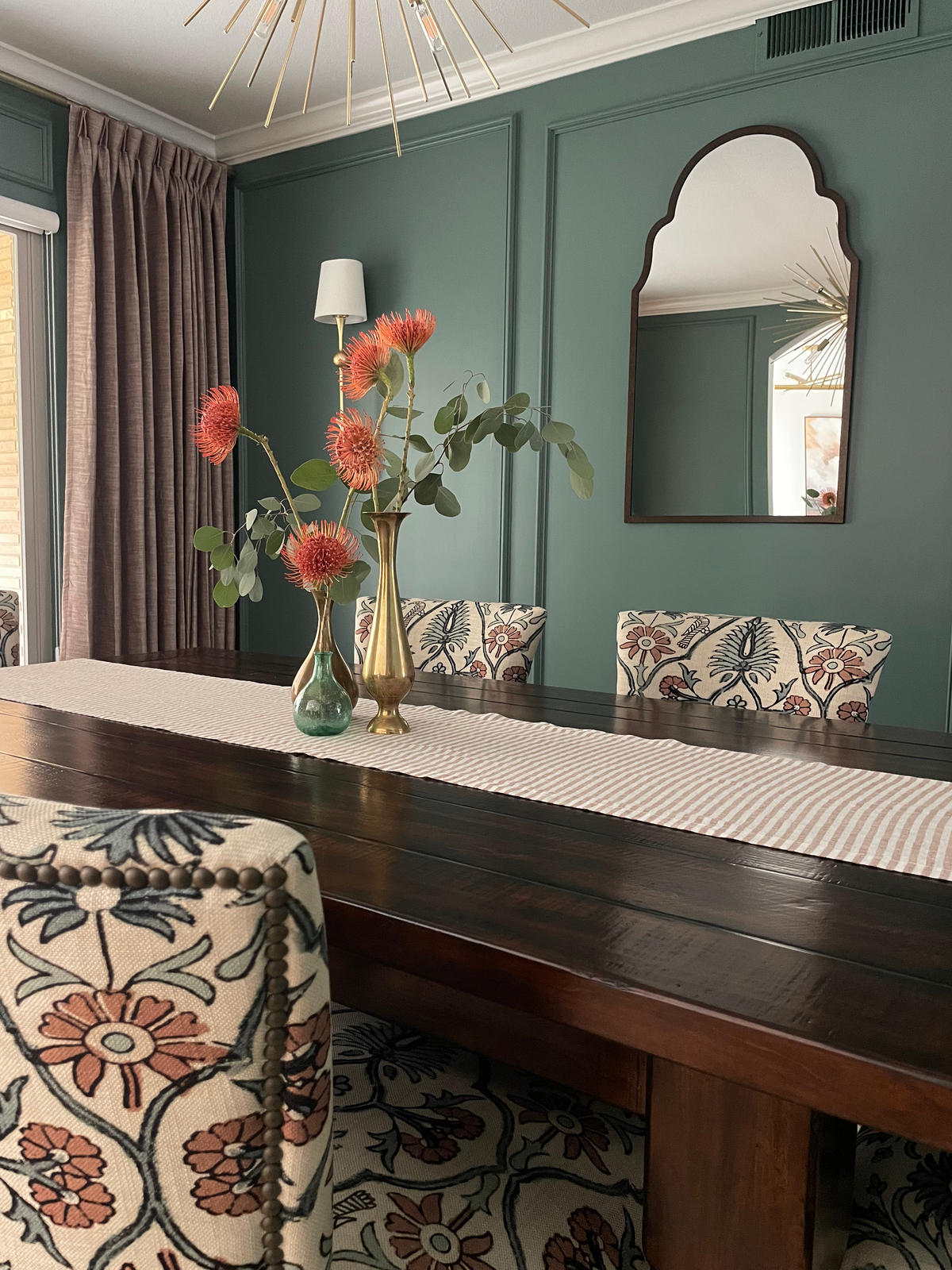 dusti j design green dining room