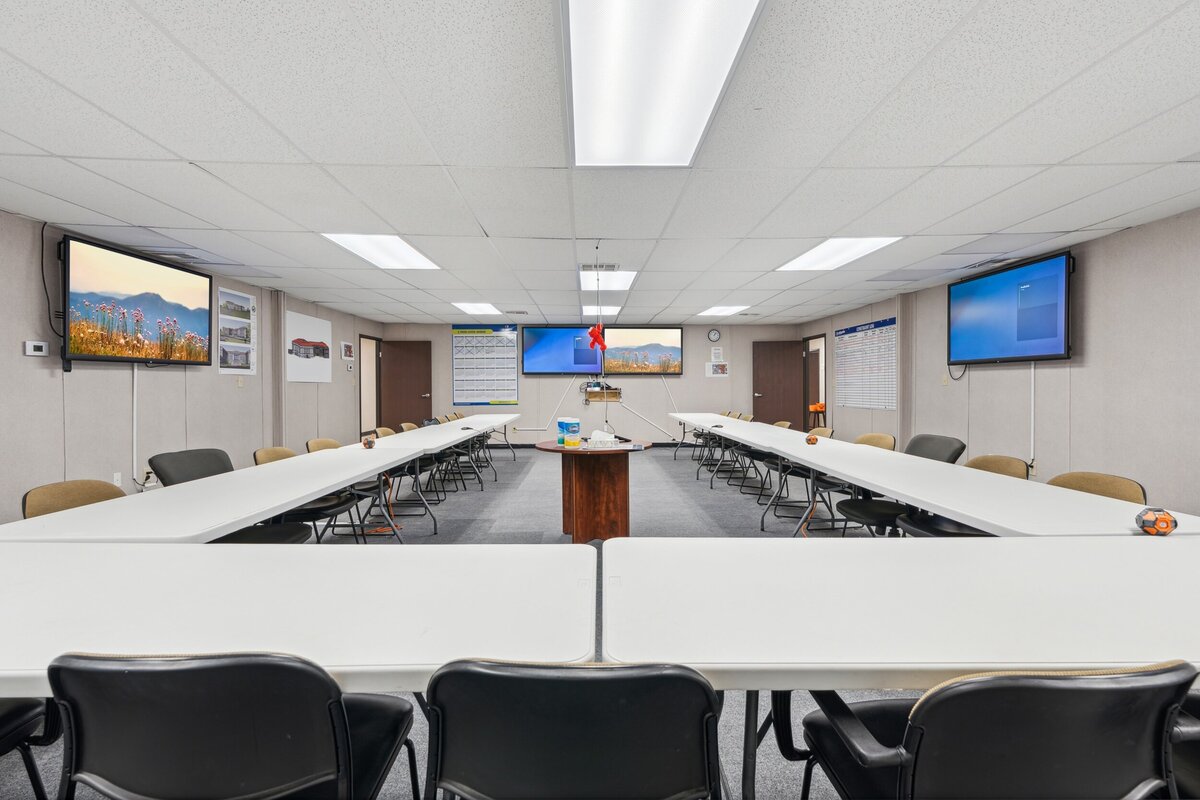 Temporary site meeting room for construction company