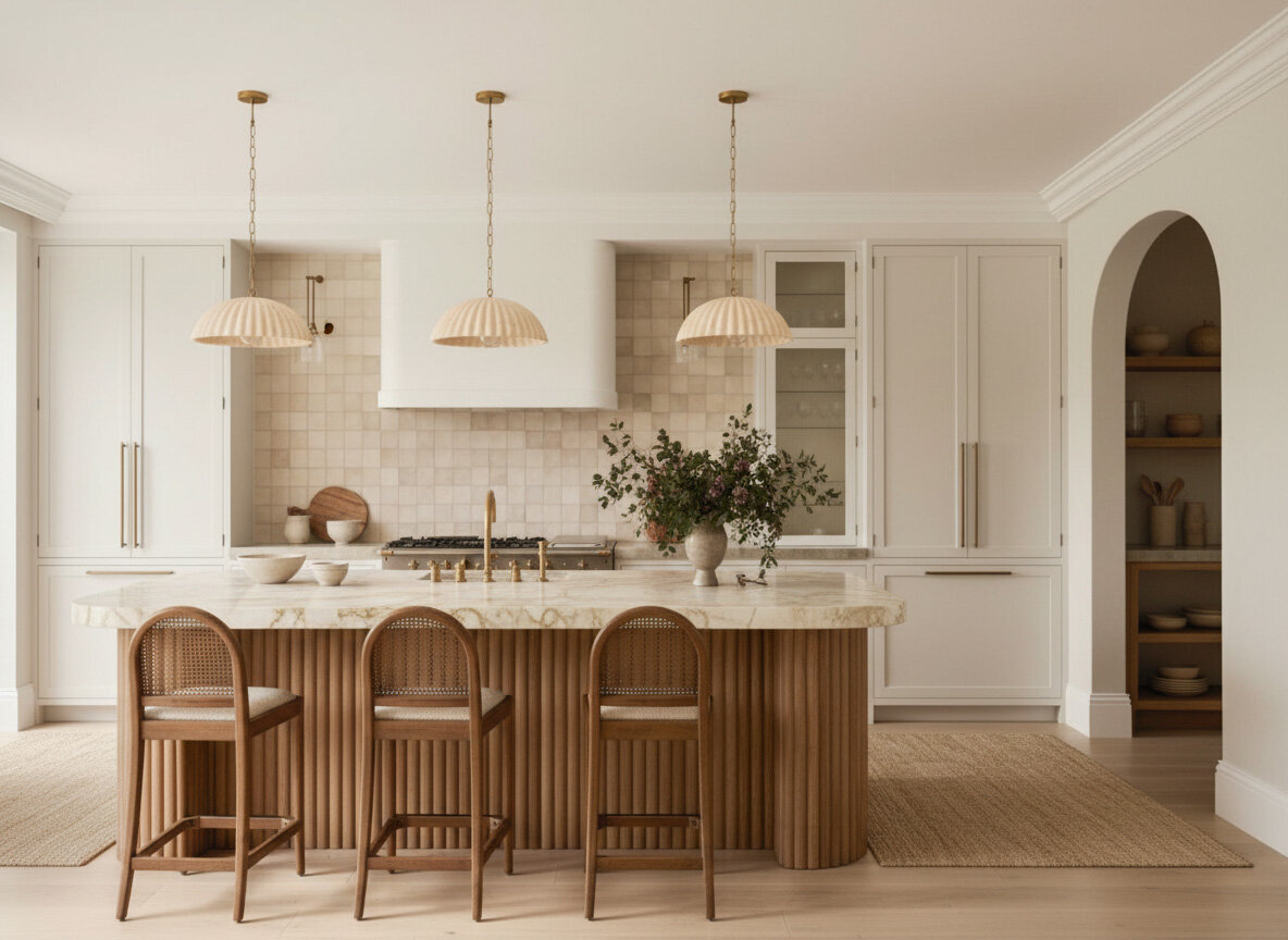 Firefly_A high-end kitchen interior inspired by the reference image