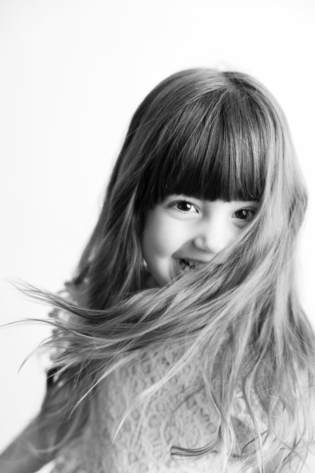 Edmonton toddler and kids studio specializing in black and white portraits