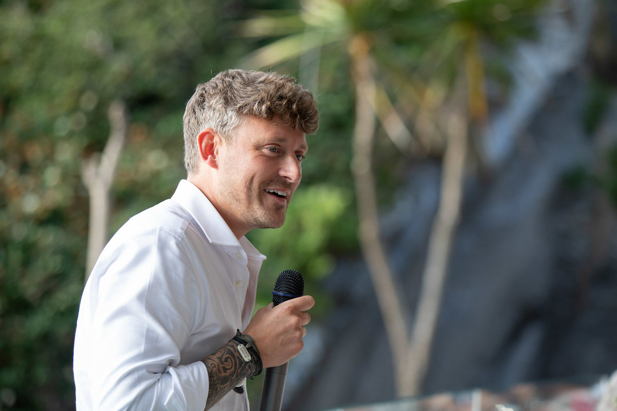 Grooms speech at Tunnels Beaches in North Devon