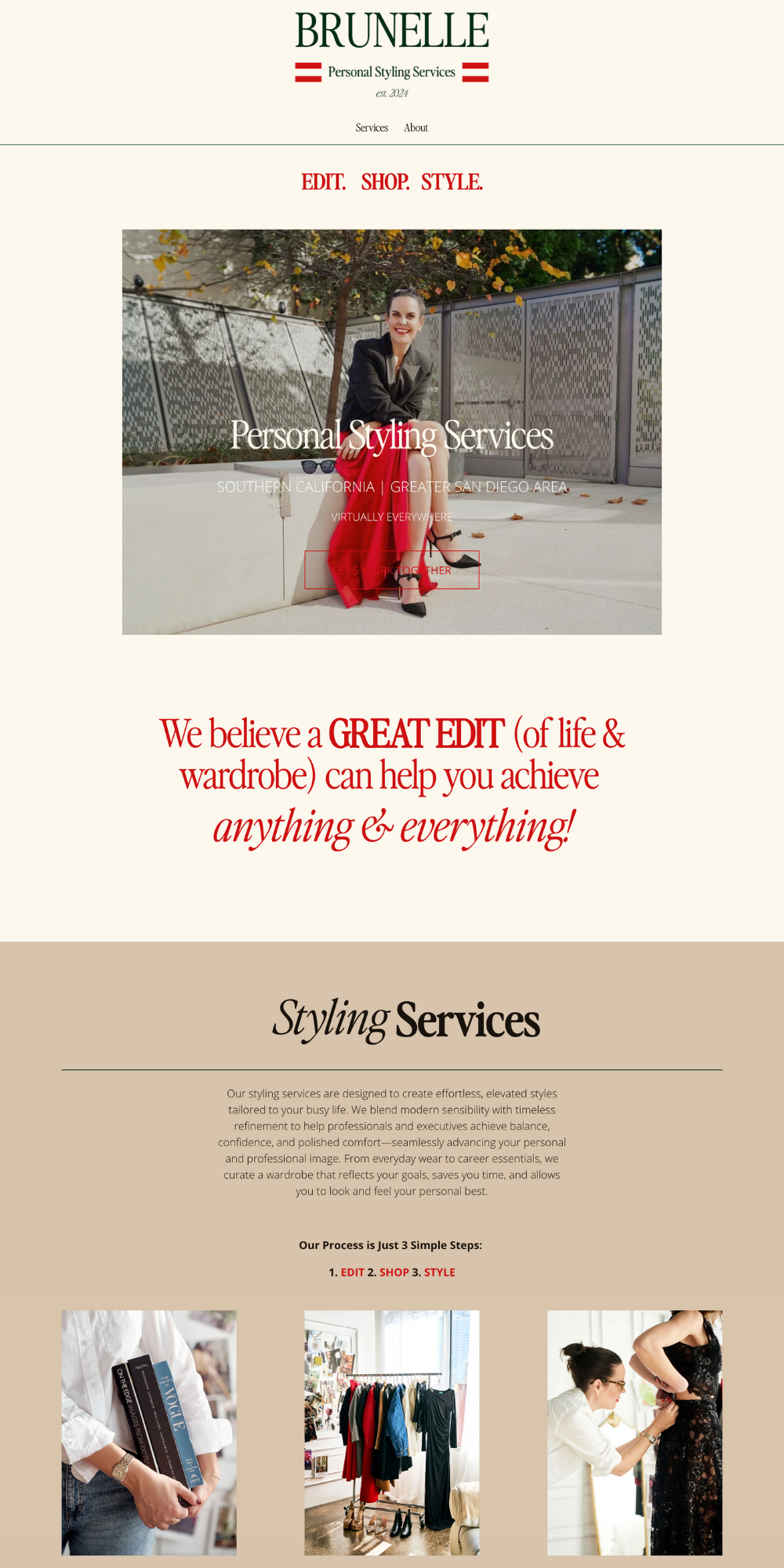 BRUNELLE STYLE WEBSITE
