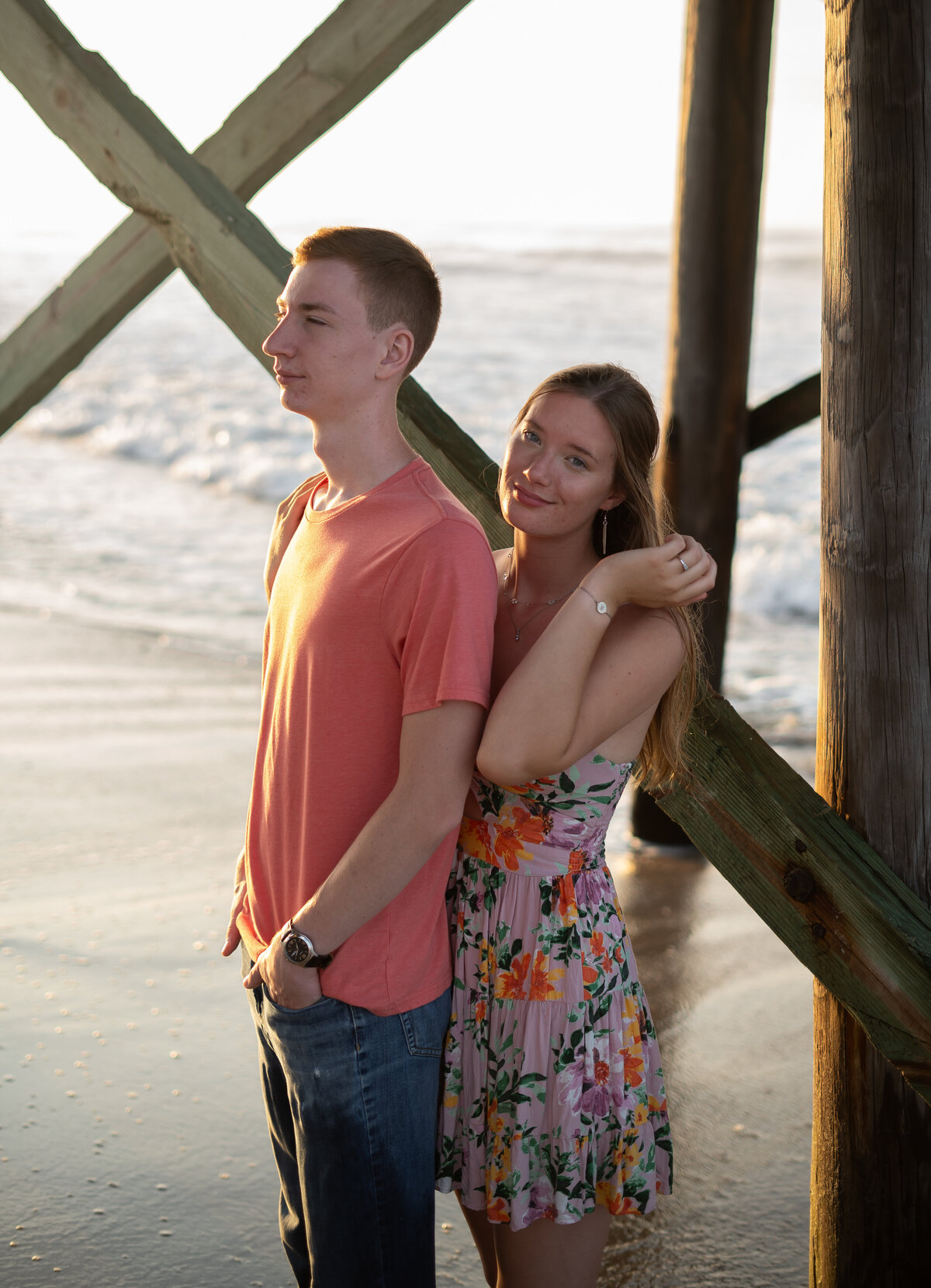 documentary engagement photos Ocean Isle North Carolina