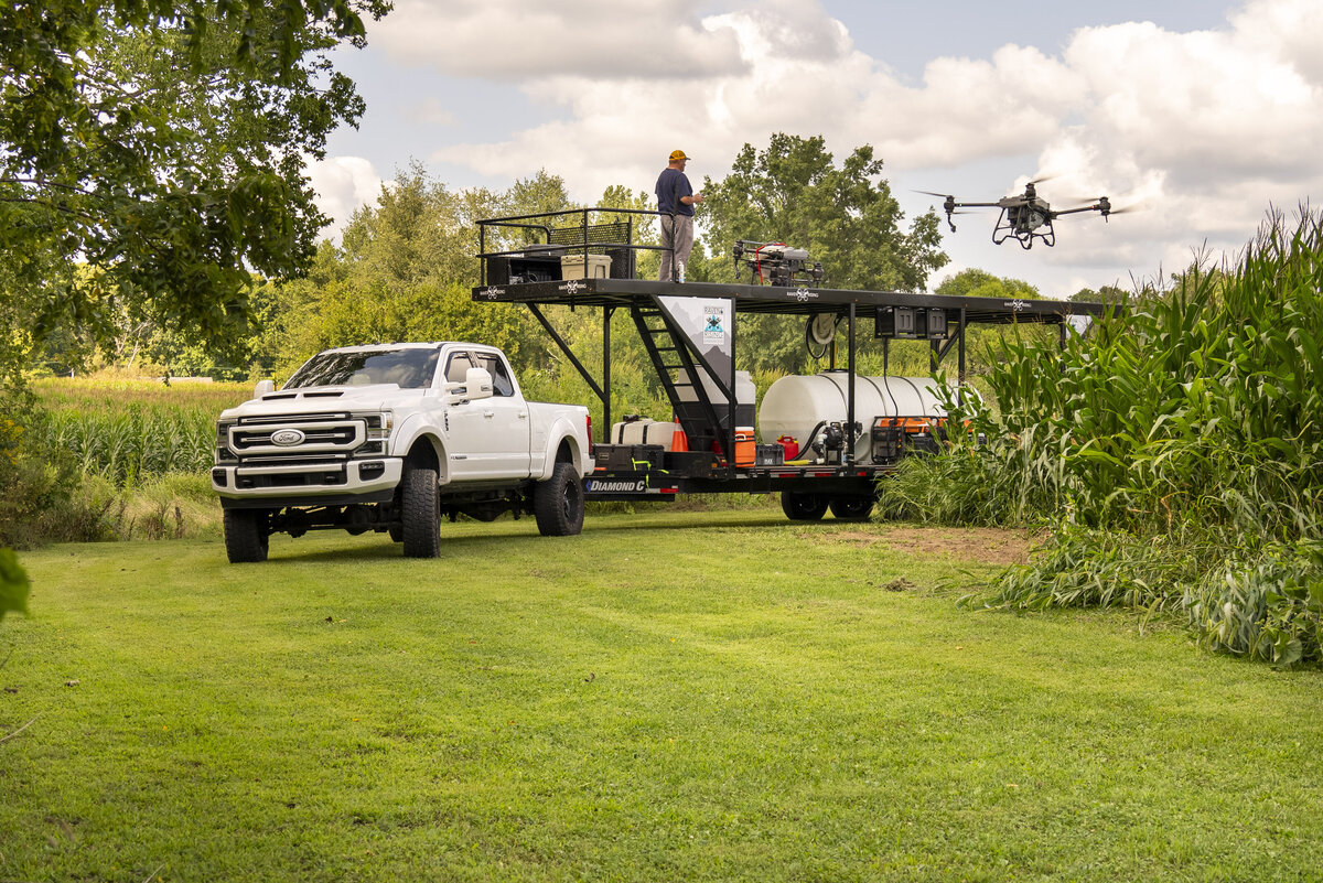 A beautiful day in the field flying agriculture crop fields with drones by Raven 6 Rising