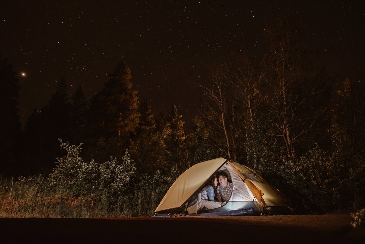 Estes Park camping couples photos