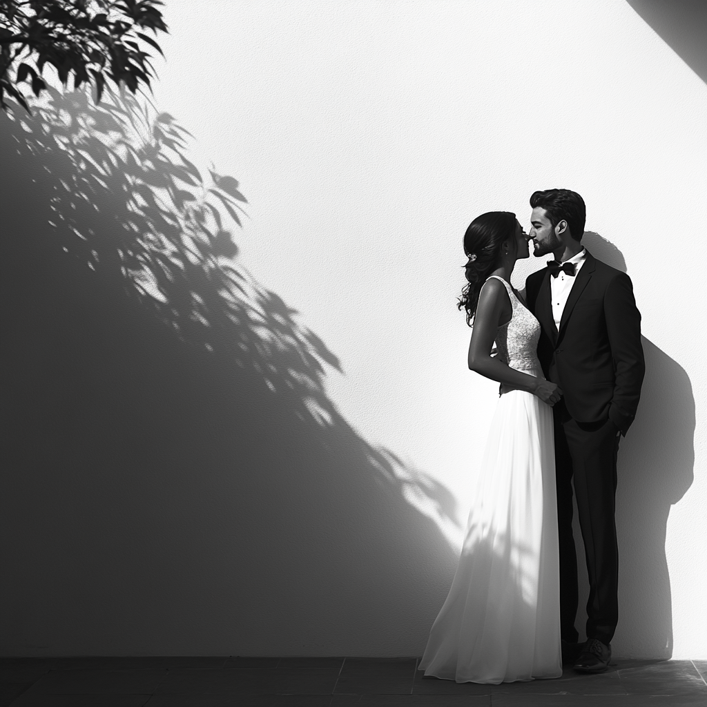 nielsm94_black_and_white_photo_of_modern_wedding_couple_in_a_a__cd578113-91e2-40f7-b9fd-e84b8024038a