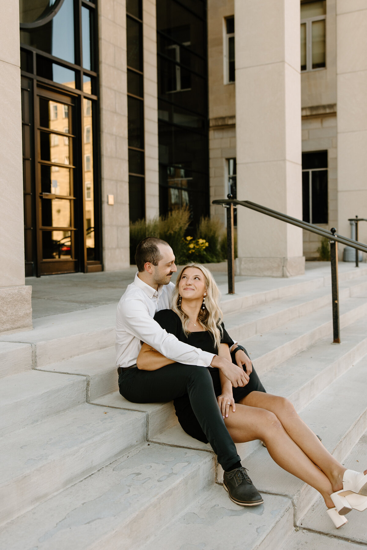 downtown fargo engagement