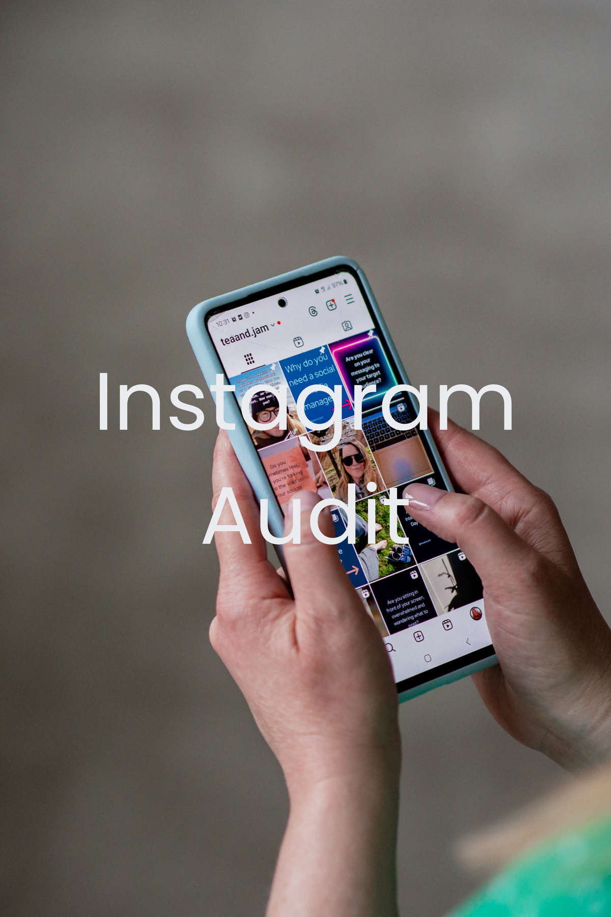 Instagram Audit Holding phone