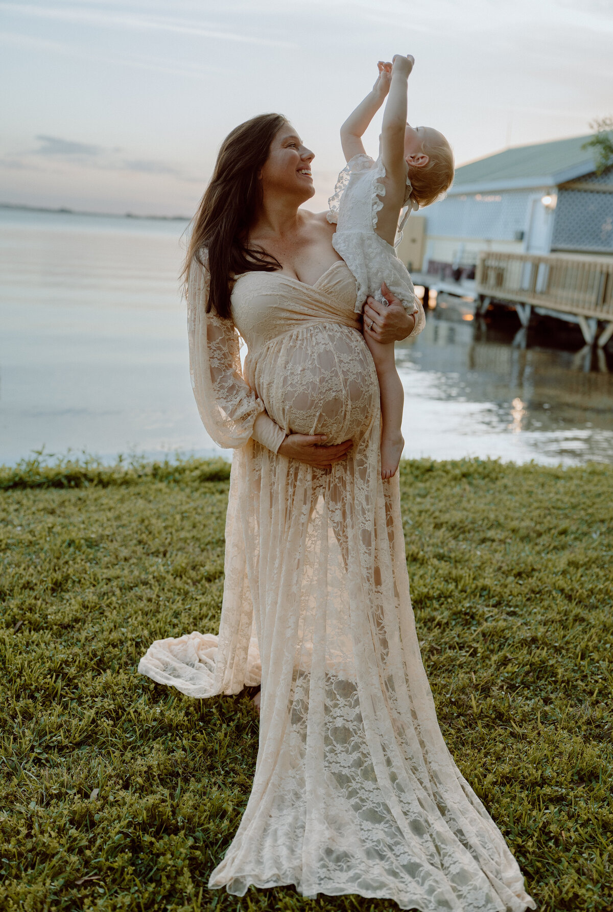 beach maternity sunset