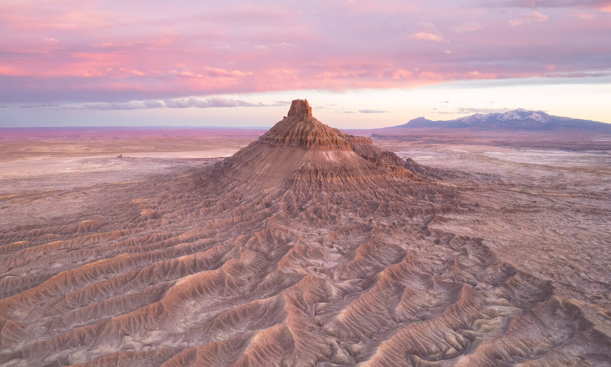 Factory Butte Pink Sunset North