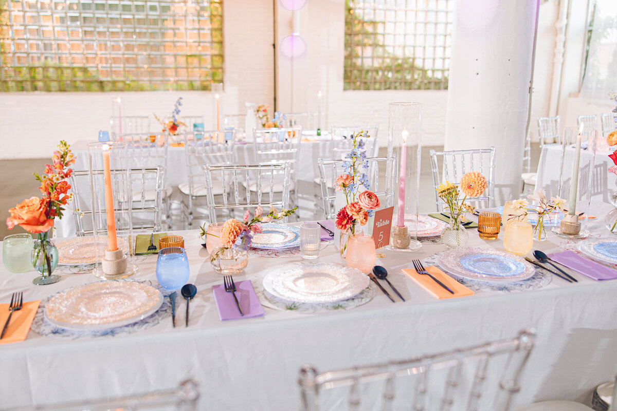 A beautiful spread from a couple's wedding at Room 1520 in Chicago